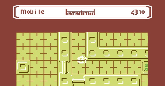 Paradroid - C64 robot combat strategy game