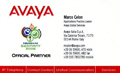 Avaya Business Card