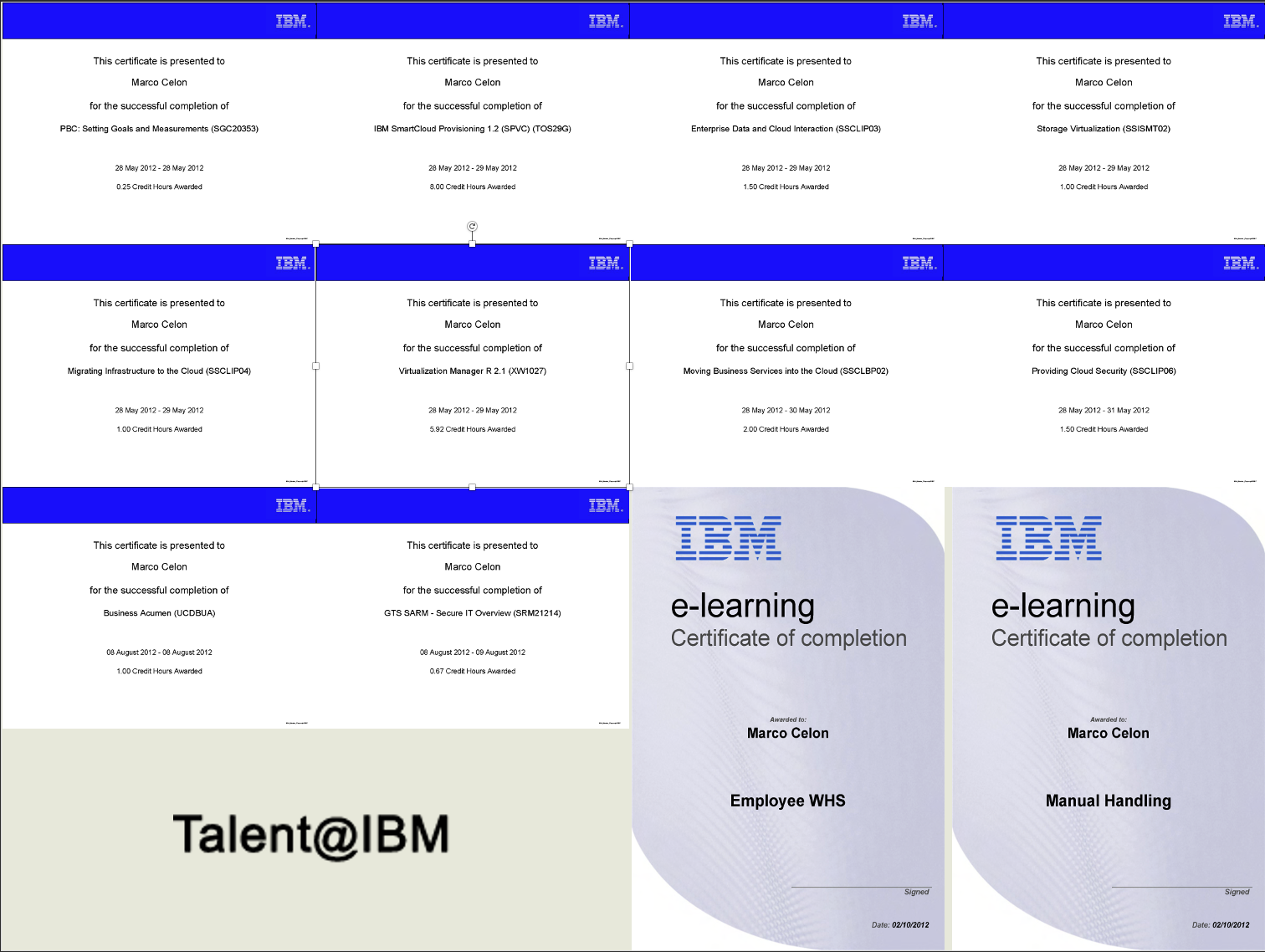 IBM Internal Certifications - Page 3